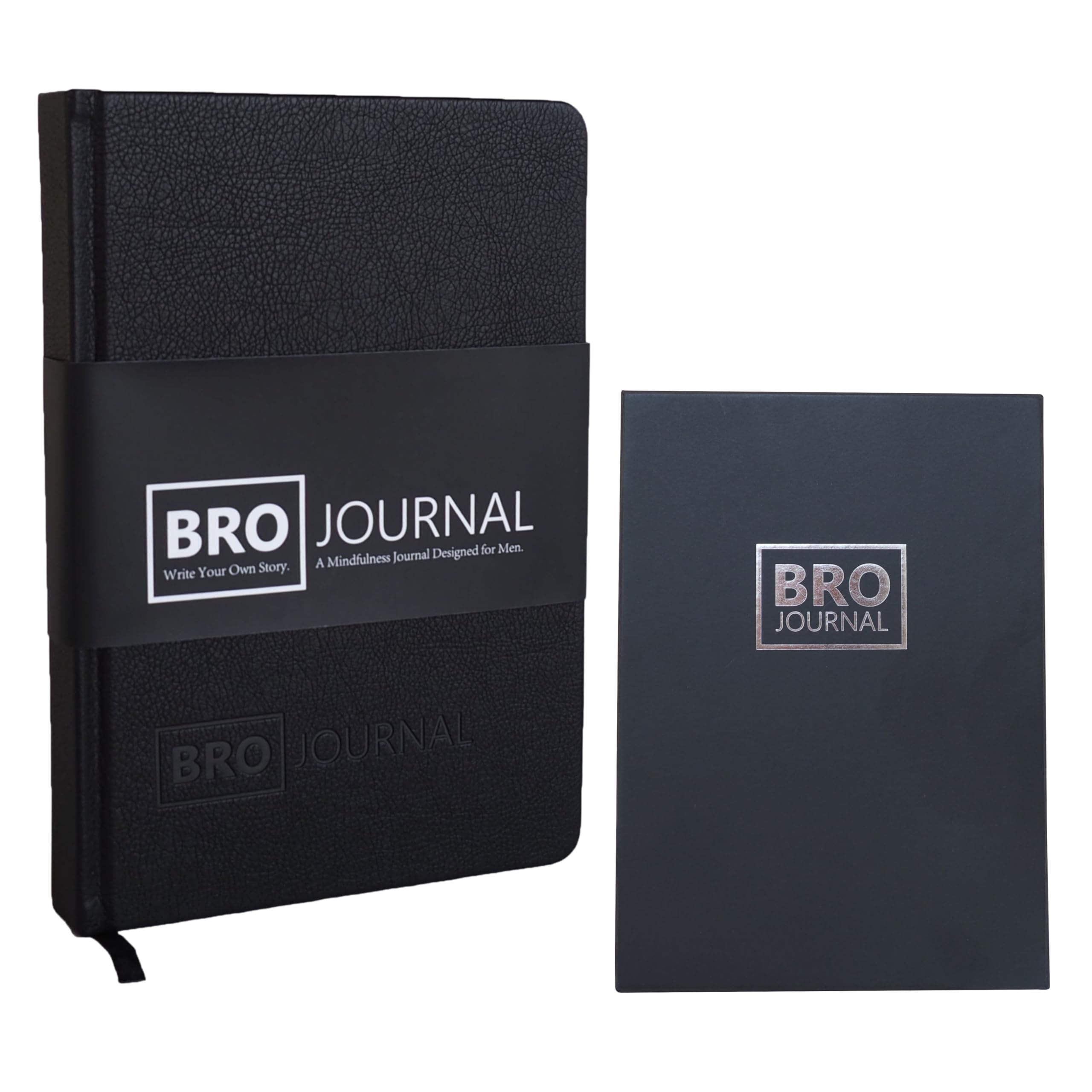 Bro Journal: 12-Week Guided Gratitude, Mindfulness, & Self-Improvement Journal for Men | Unique Daily Prompts, Activities, & Tips for Self-Care & Habit Building | A5 Size | Premium Gift Box Included