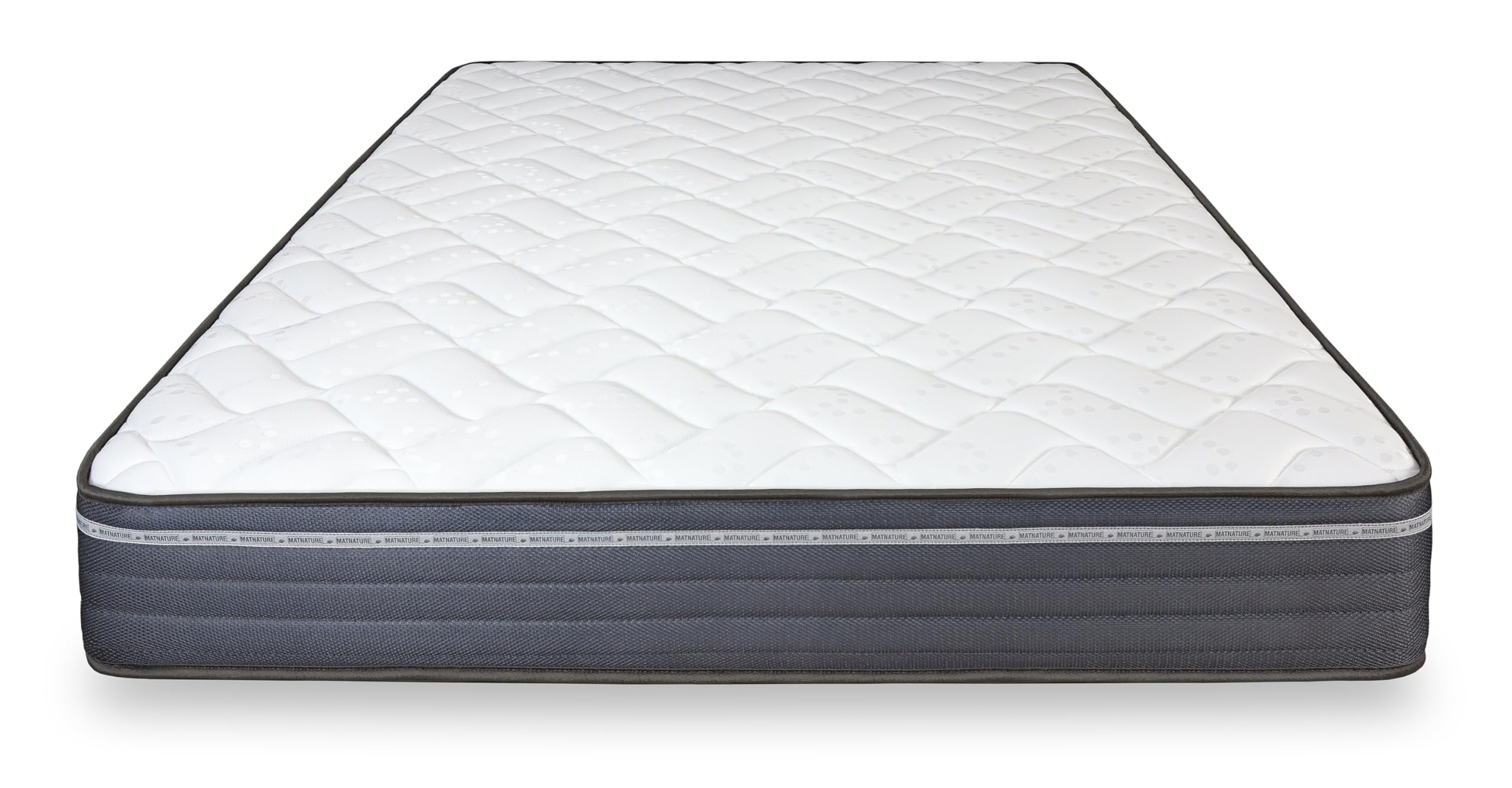 Matnature Naturfresh 90x180– Colchón Viscoelástico con Muelles Ensacados | Altura 22 cm | Máximo Confort | Transpirable, Antiácaros, Ergonómico, Firmeza Media-Alta | 1 Almohada de Regalo
