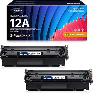 12A Toner Cartridge Q2612D Black Replacement for HP 12A Q2612A Toner 1010 1012 1015 1018 1020 1022 1022n 1022nw 3015 3020 3030 3050z 3052 3055 Printer Ink 2 Pack