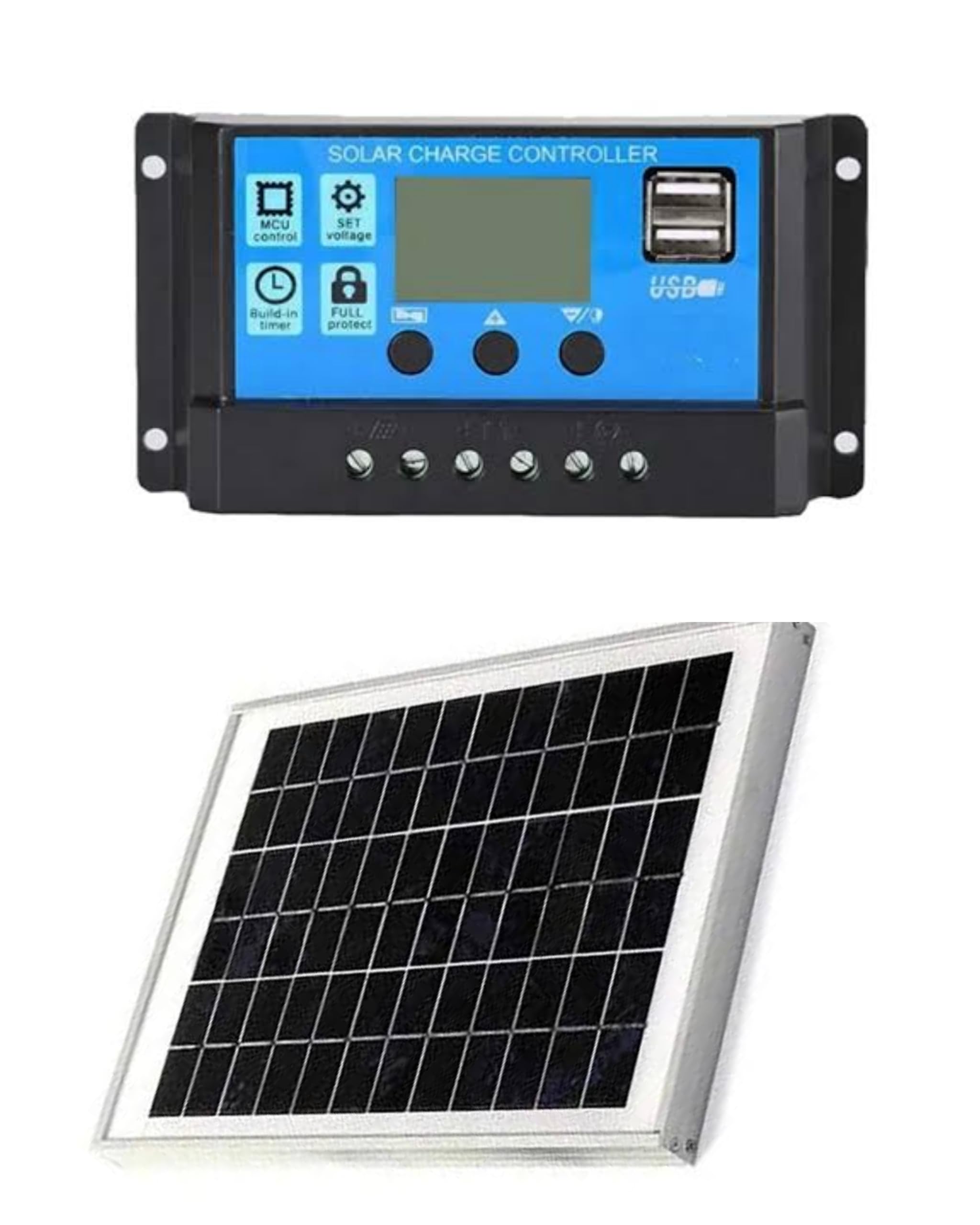 Sam Combo of 12 Volt Solar Panel 20 Watt with 10Ah Solar Charge Controller-image-48