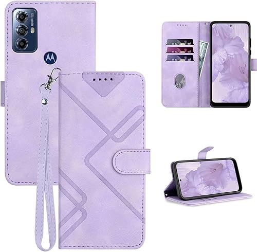 Funda para Moto G Play 2023, funda protectora a prueba de golpes para Moto G Pure (morado)