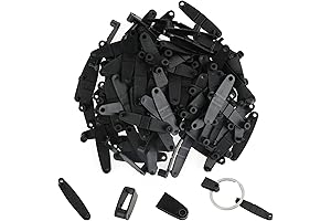 100 Pcs Plastic Keychain Clip with Clear Jump Rings