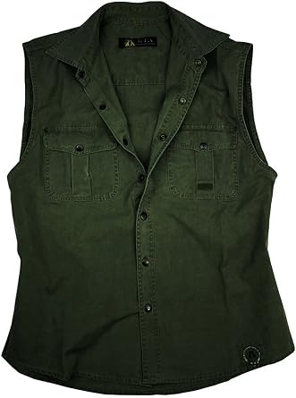 KAKADU Traders Australia Sleeveless Jack Shirt 8MS15 Sage