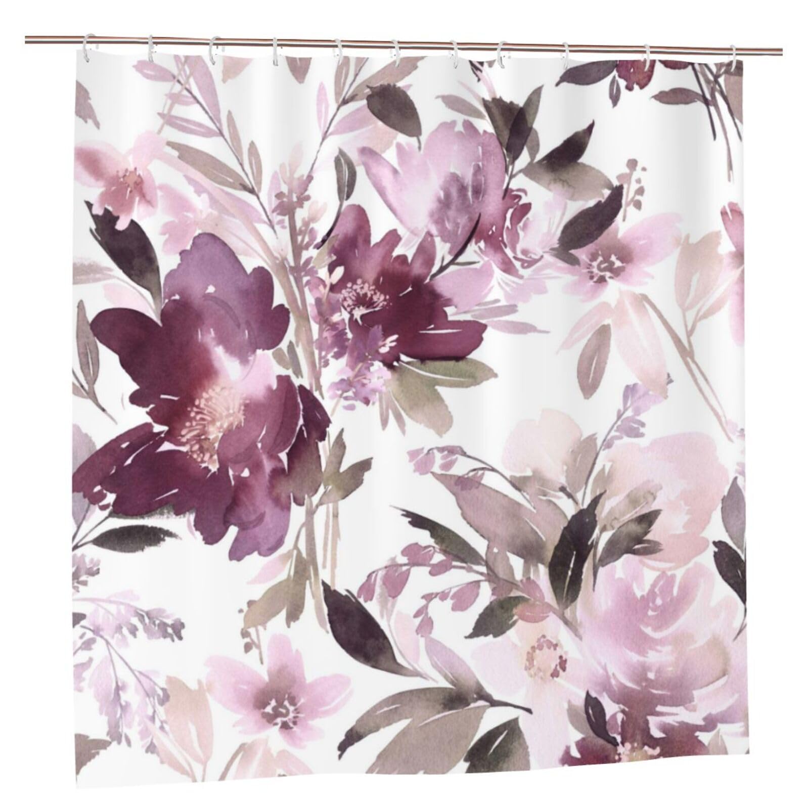 Oudrspo Polyester Fabric Shower Curtain - 70x70 Inch with Metal Grommets, Artistic Privacy Design, Seamless Summer Pattern with