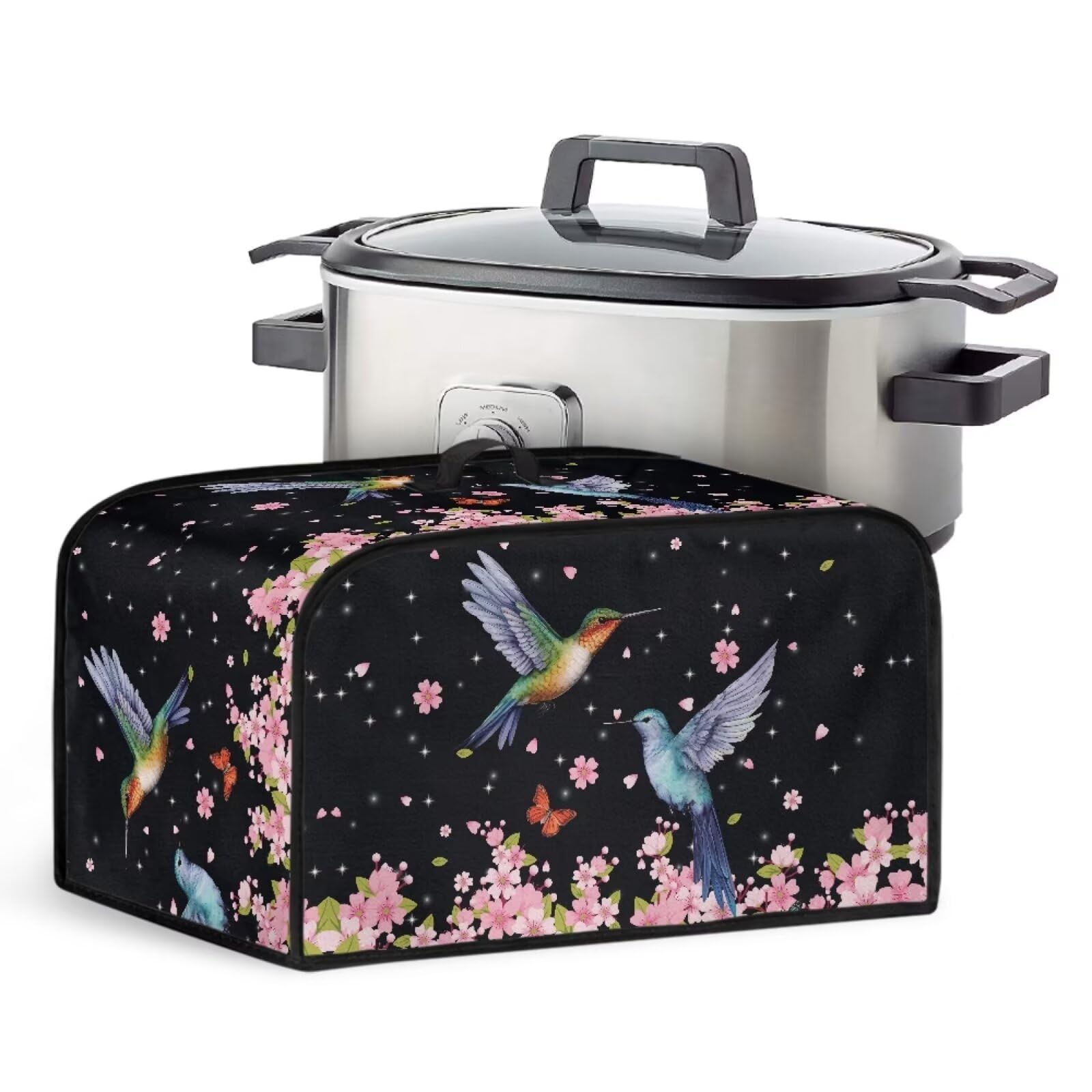 Slow Cooker Cover Pot Dust Cover Kitchen Appliances Protector Waterproof Dust Cover with Mesh Pocket for Cooker Accessories