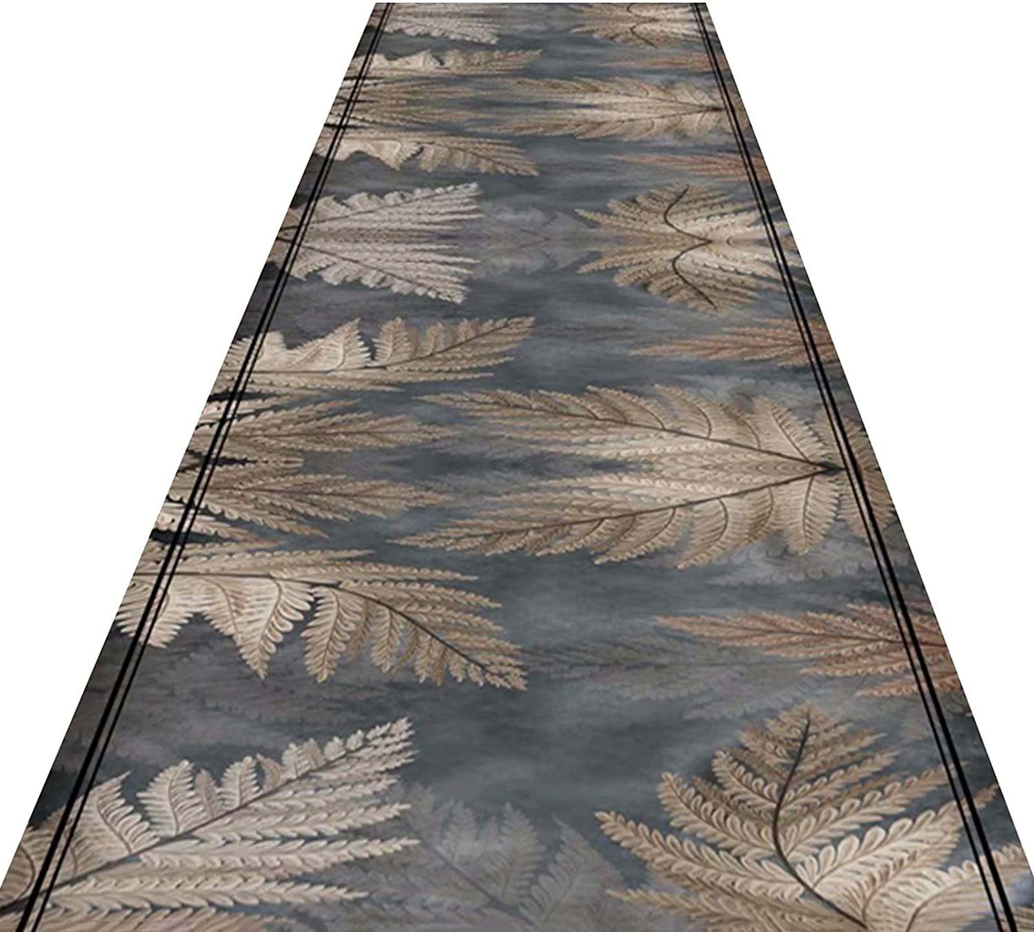 Alfombra pasillera lavable de hojas tapete antideslizante para entrada de casa 80x180