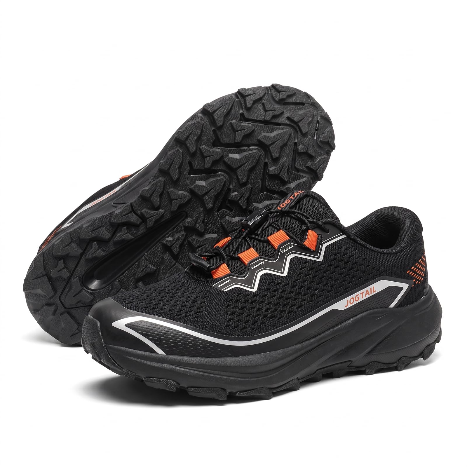 JOGTAIL JOGTAlL Men's Wide Toe Box Walking Shoes | Cushioned Walking Sneakers, Gym Shoes for Light Workouts, Quick Lace, Knit Upper, Grippy Outsole, Travel and Casual Wear