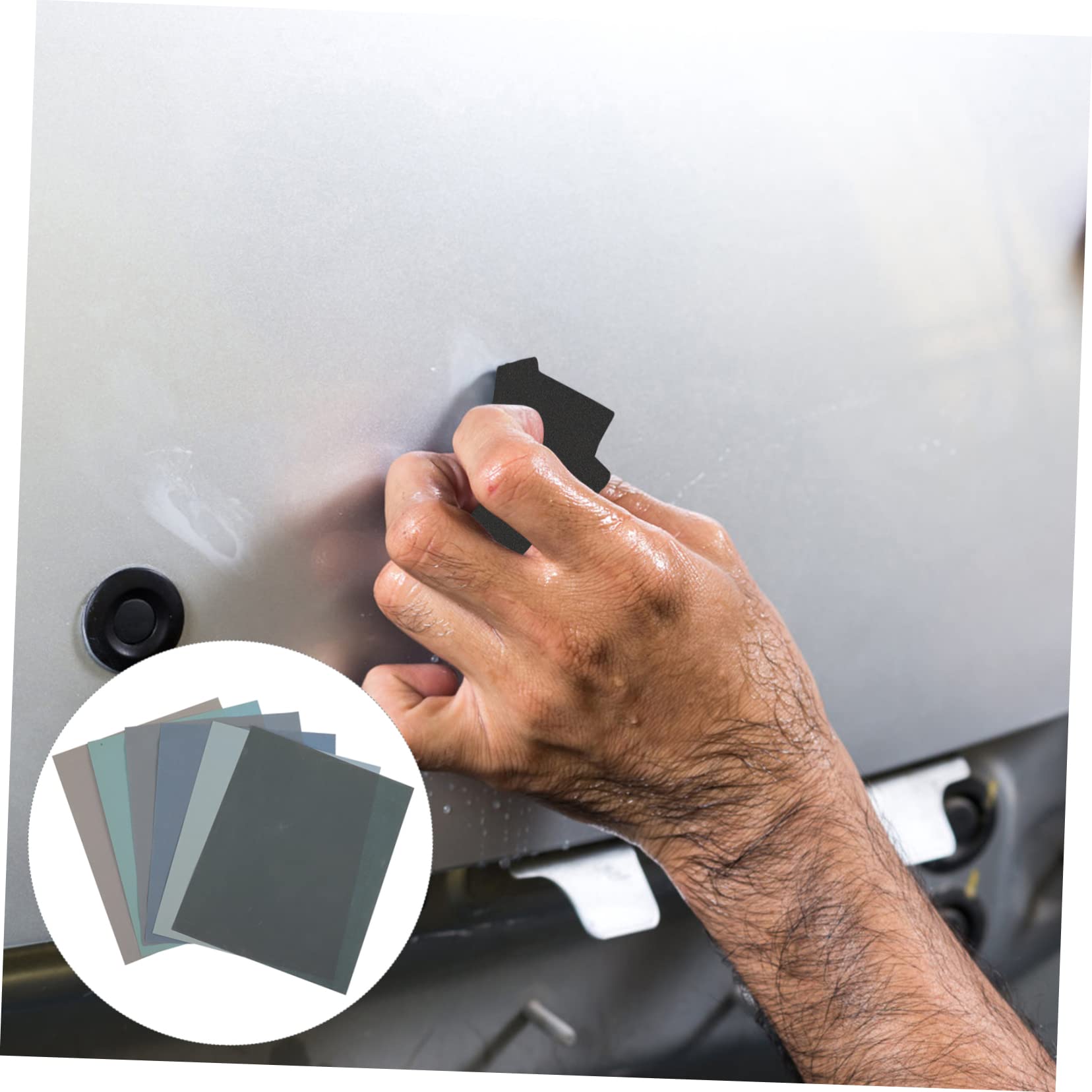 Gatuida 30feuilles Papier Abrasif Humi Sec Grit Pour Ponçage Automobiles Utilisation Polyvalente Et Pratique