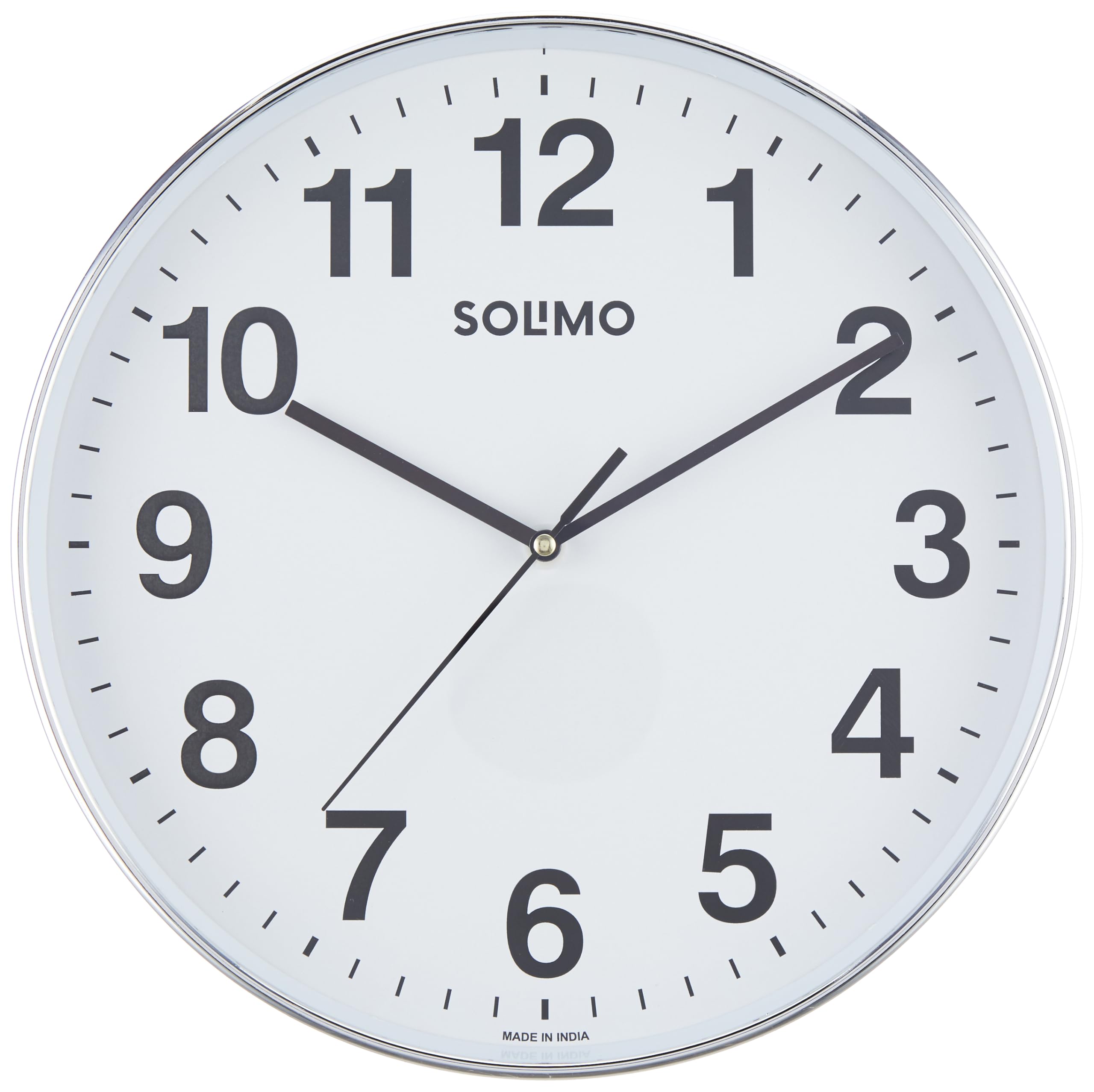 Amazon Brand - Solimo Office Round Analog Wall Clock | Plastic | Silent Sweep Movement | 12 Inch | White-picture-18
