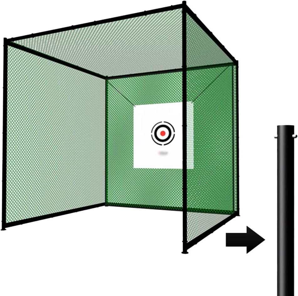 XLOO (9.84 x 9.84 ft Golf Net, Indoor Outdoor Training with Target for Practice Hitting Cage Chipping, Golf Training Net, Golfer's Gift (Green)