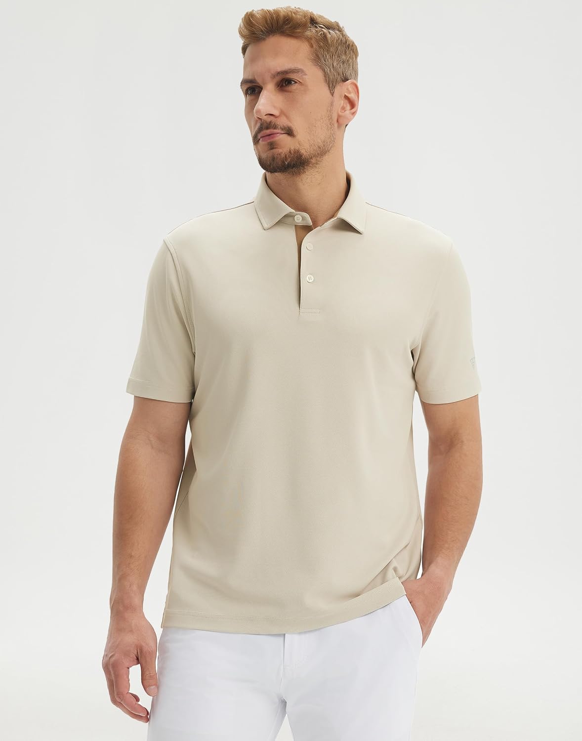 Mens Golf Shirt Short and Long Sleeve Moisture Wicking Dry Fit Performance Solid Casual Pique Golf Polo Shirts for Men