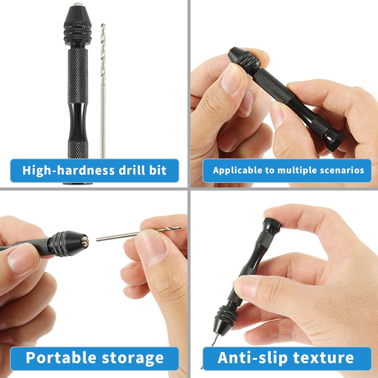 31PCS Hand Drill Bit Set, Pin Vise Hand Drill Set Holding with 0.5-3mm, Micro Drill Bit Set, Micro Twist Drill Bits - Image 3