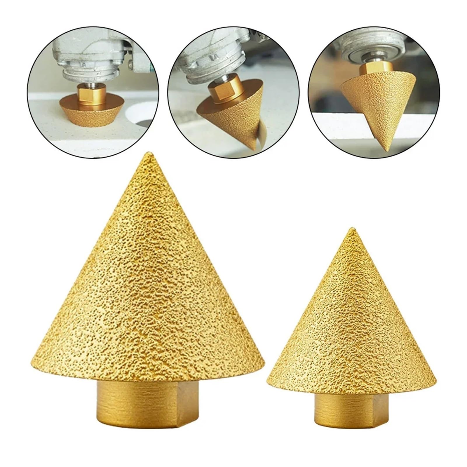 1 Pieza de Brocas de Diamante M10 de 38 mm/50 mm for Biselado cónico, Pulido y Corte de Azulejos de Porcelana.