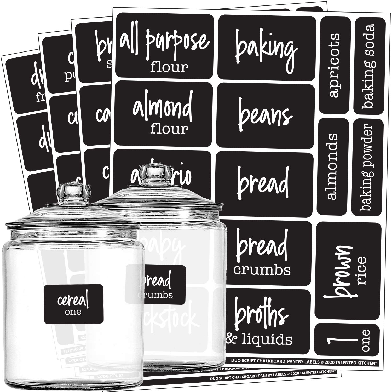 Buy 136 Pieces Chalkboard Pantry Labels for Food Containers, Preprinted