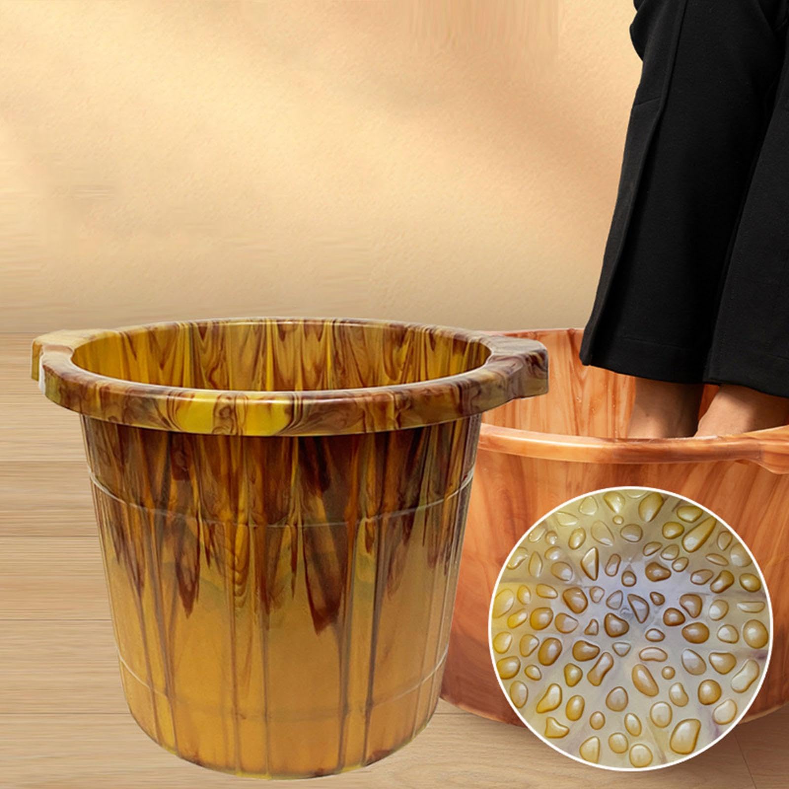 Cubeta de Baño de Pies con Masajeadores en La Base de Gruesa Balde Portátil para Limpieza Y Recipiente de Pedicura Adecuada para, L