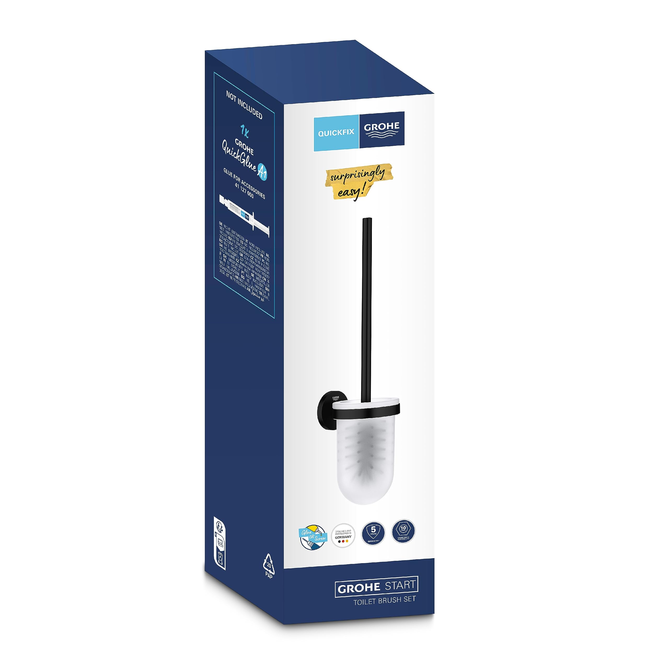 GROHE Start Cube QuickFix Toiletrolhouder - zonder klep - matte black