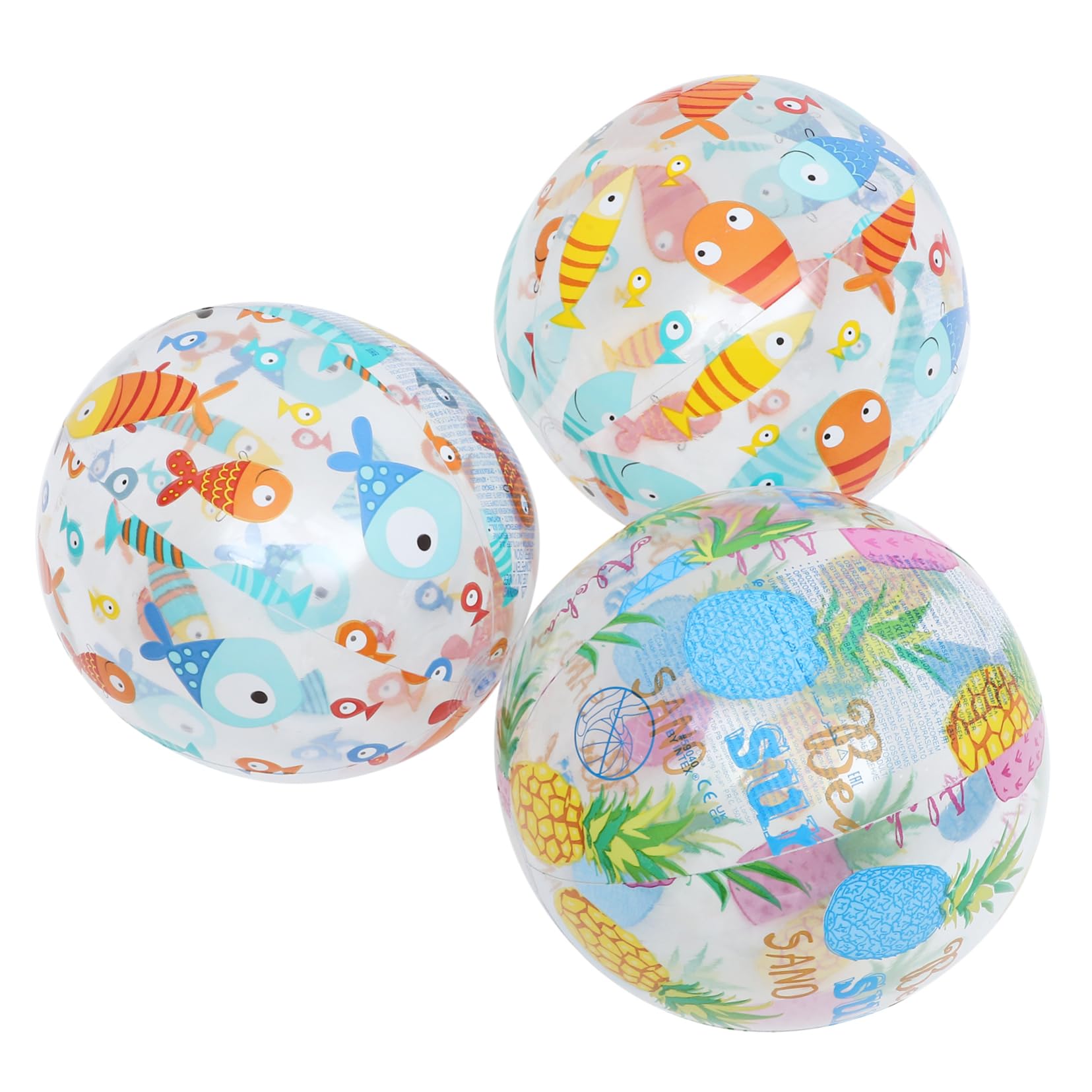 VICASKY 9 Piezas Pelota De Playa Animada Jugar Aire para Playa Inflable Criatura Marina Playa Clara Mini De Playa Pelota De Voleibol De Playa Inflar Pelota De Playa