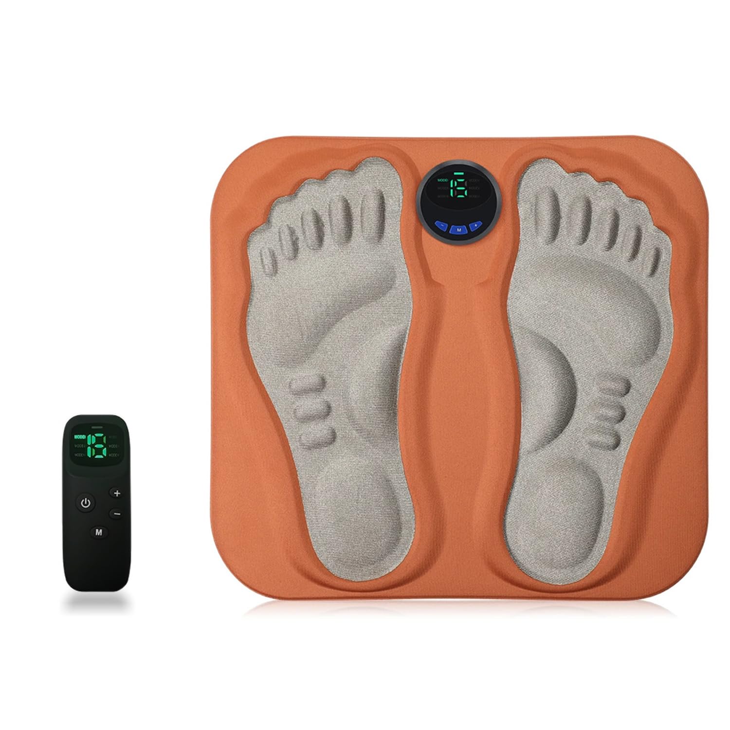 Elektrisches EMS Fußmassagegerät mit 15 Intensitätsstufen | kabellose Fernbedienung für flexible Nutzung, sanfte Fußmassage zur Entspannung müder Füße für Zuhause & Büro