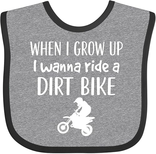inktastic Babero para bebé de motocross Future Dirt Biker