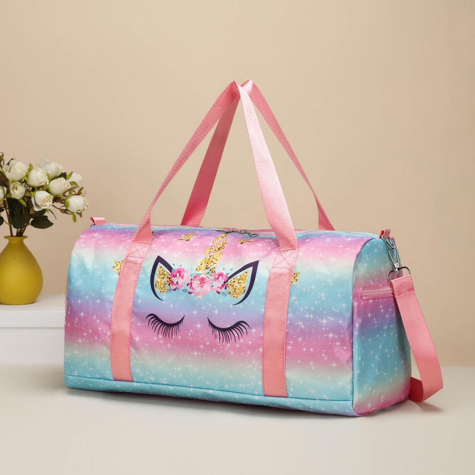 Suweir Borsa Sportiva per Bambini Borsa da Viaggio Ragazzi Ragazze con Scomparto Impermeabile Borsa da Nuoto Weekender Borsa da Palestra Borsa da Calcio Borsa da Bagno per Viaggi, Fitness, Sport