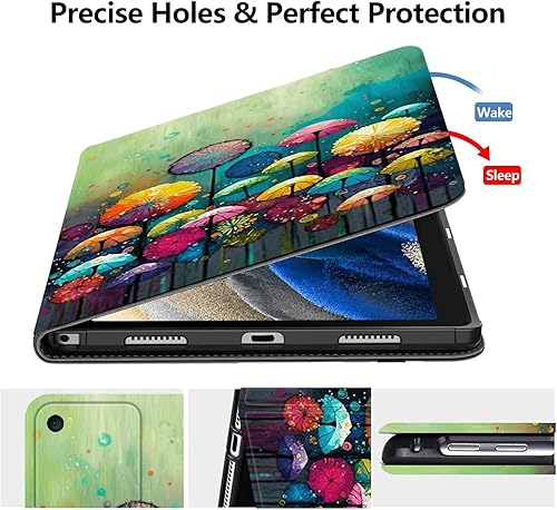 Miniatura 29 de Funda protectora delgada de piel sintética para Samsung Galaxy Tab A8 de 10.5 pulgadas modelo 2022 [SM-X200/X205/X207], funda protectora delgada