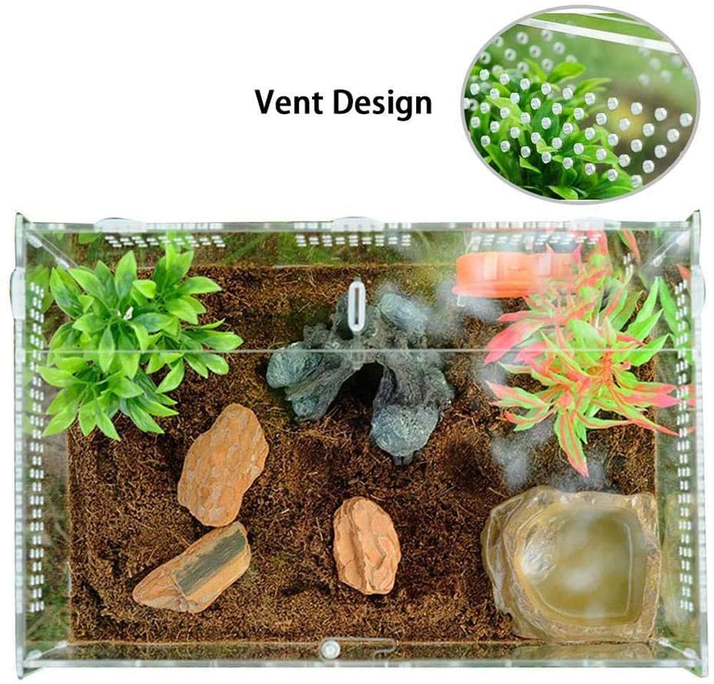 Terrario Insetti 12x12x20cm - Scatola Allevamento Acrilico Per Ragni, Scorpioni, Lucertole