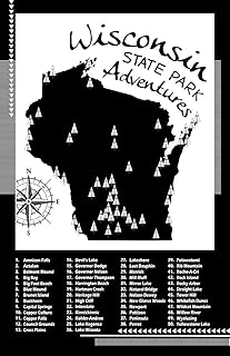 Treklist Adventures Wisconsin State Parks Checklist Map (Poster Paper, 11x17)