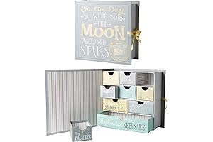 Moon & Stars Baby Keepsake Box: Cherished First Memories Preserved