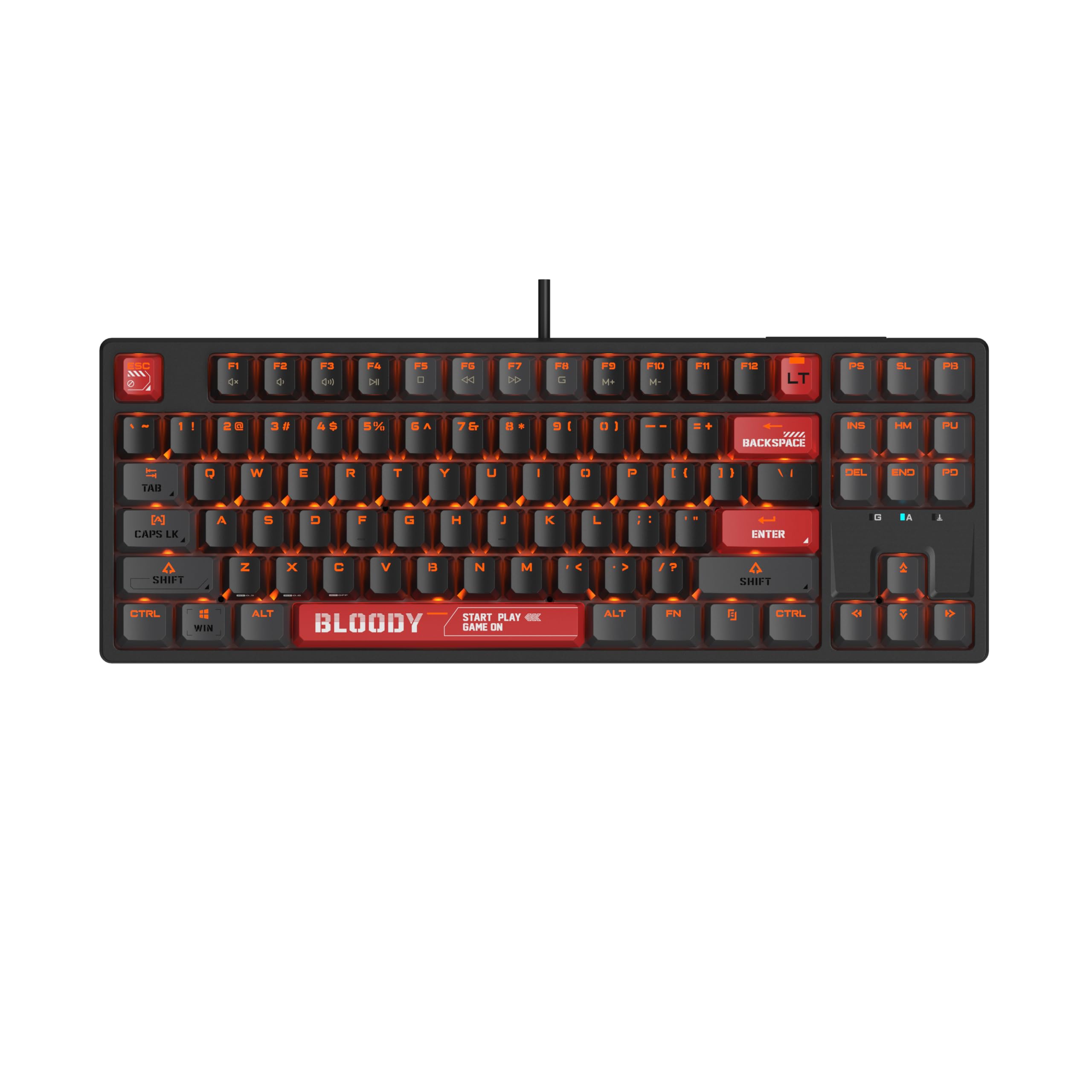 Bloody T87 光軸静音キーボード Optical mechanical keyboard Amazon.com: Bloody AT87 Optical Mechanical Gaming Keyboard 87 Key