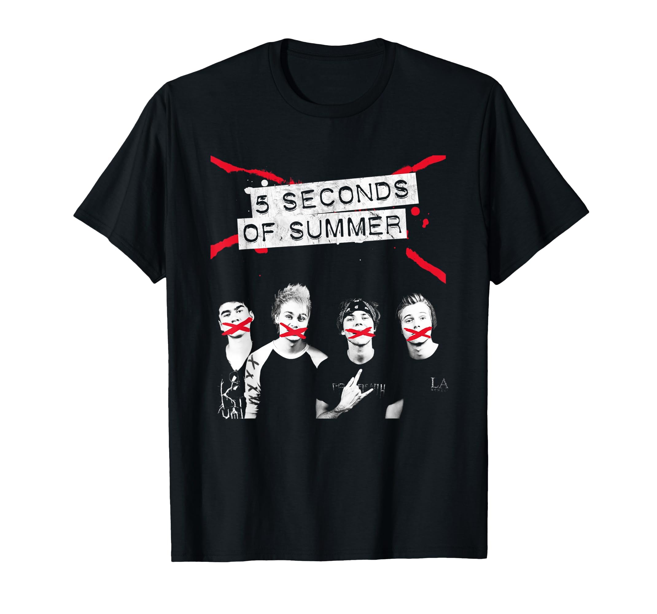 5 Seconds Of Summer Crossed Lines T-Shirt Tee for Men Women Boys Girls