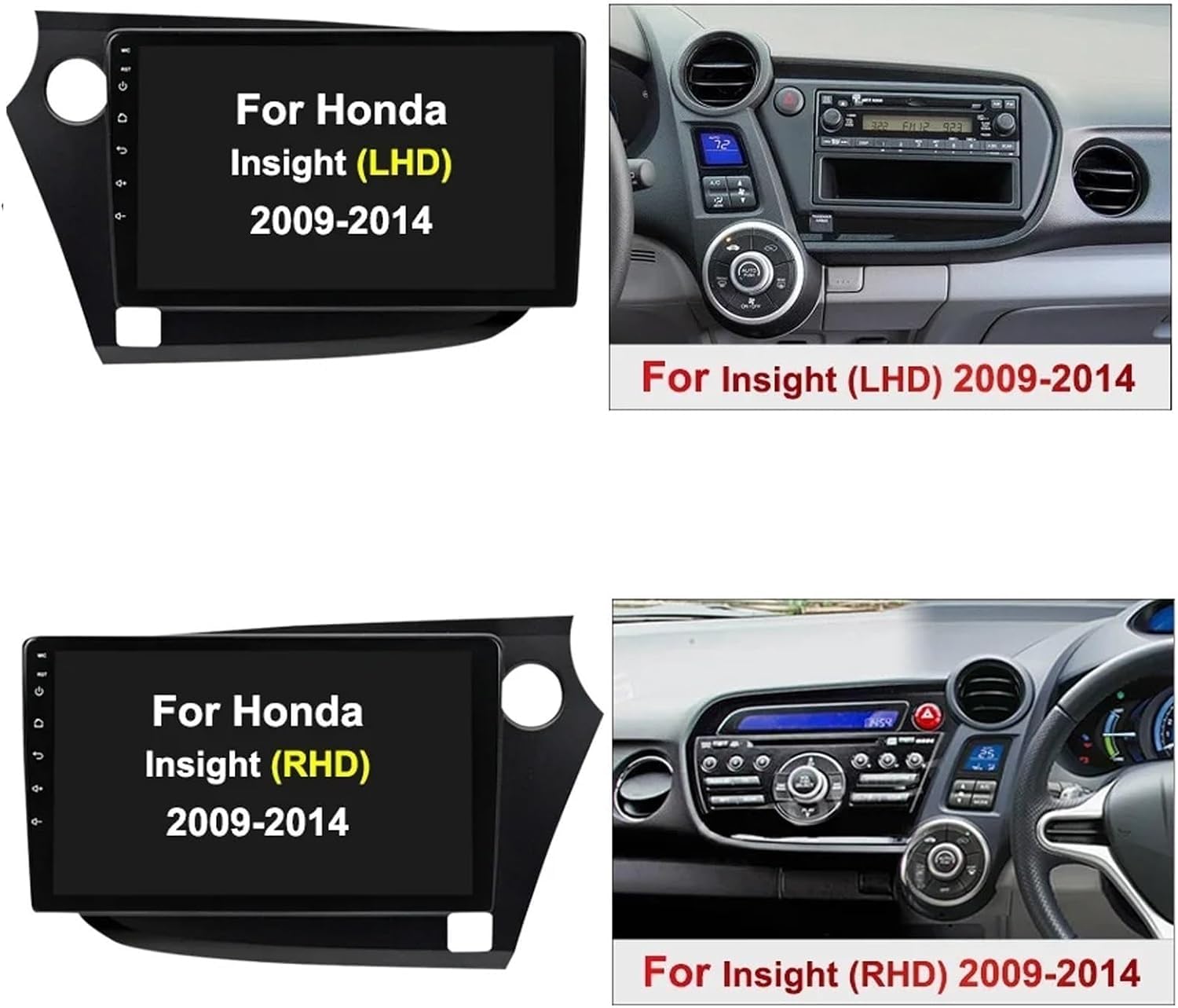 G5 2g+32g,Autoradio Android 15 da 9" per H-Onda Insight 2009-2014, Radio per Auto con Schermo Touch IPS, CarPlay Wireless, Android Auto, GPS, WiFi, Bluetooth, Supporto OBD2, DVR e DSP