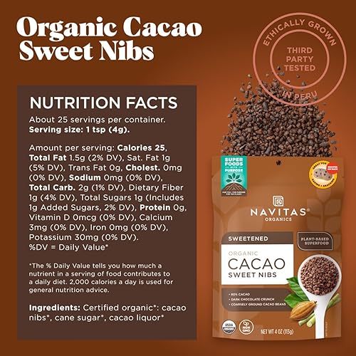 Miniatura 2 de Trocitos de cacao Navitas Naturals Organic