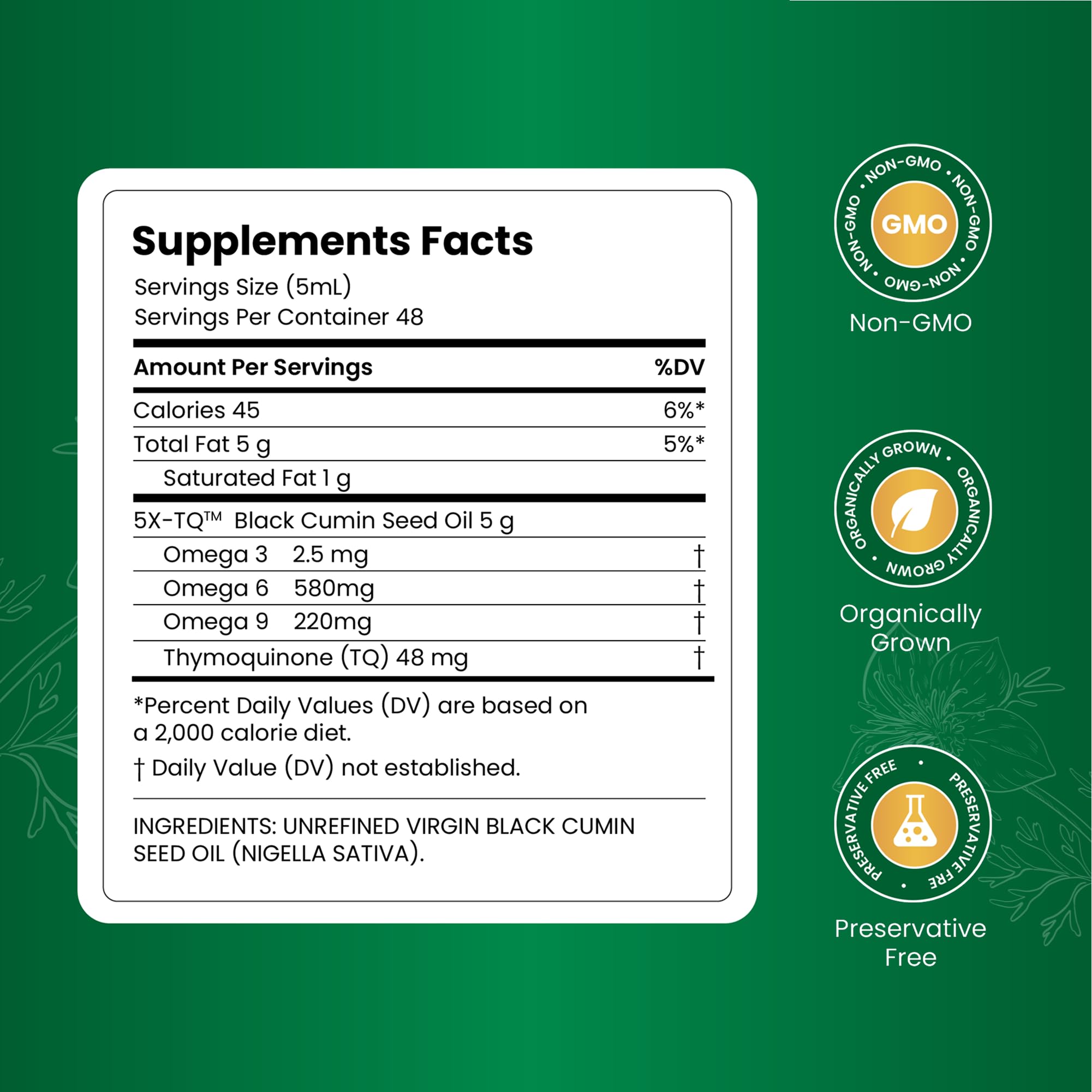 Amazing Herbs Premium Black Seed Oil Liquid - 16 Fl Oz Glass Bottle — Amazon image 2