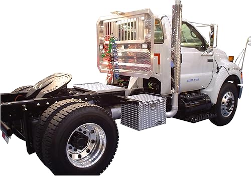 Vista 72 de Buyers Products 1705102 - Caja de herramientas para debajo del cuerpo de camión de aluminio de rosca diamantada, 18 x 18 x 14 pulgadas, fabricada