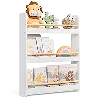 SONGMICS Libreria Montessoriana per Bambini, Scaffale per Giocattoli a 3 Ripiani