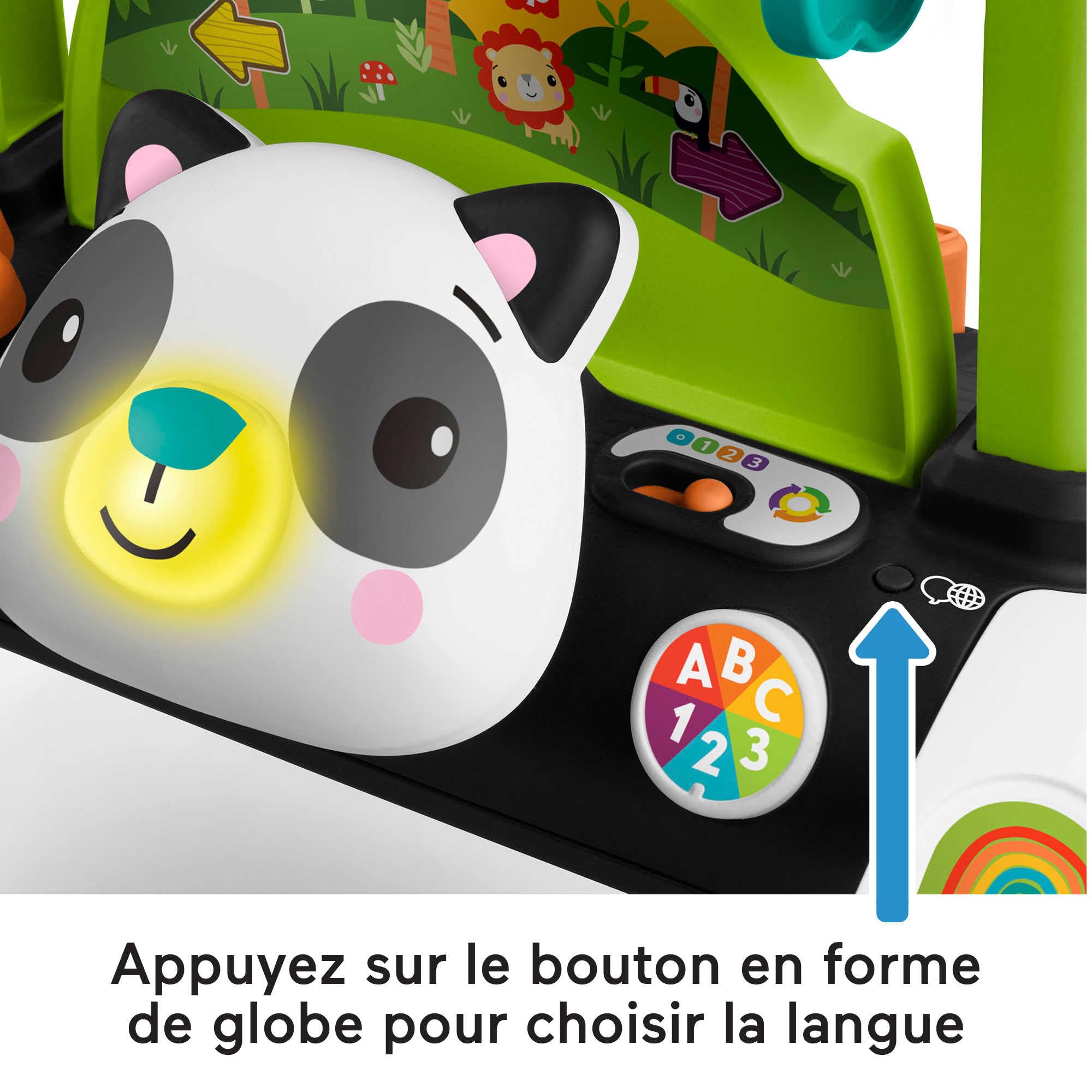 Fisher-Price Trotteur à 2 côtés, Rythme Stable et Réguliertrotteur interactif inspiré des Voitures, Version: Néerlandais; Anglais, UK; Française; Allemande; Italien; Espagnol, Castillan, HJY73