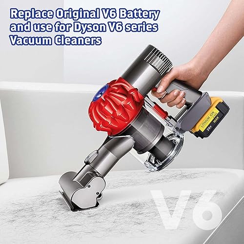 Miniatura 6 de Adaptador para Dewalt Convert para Dyson V6 Aspiradora Batería para Animal+Fluffy Absolute Motorhead Coche+Barco Reemplazo para DC58, DC59, DC72,