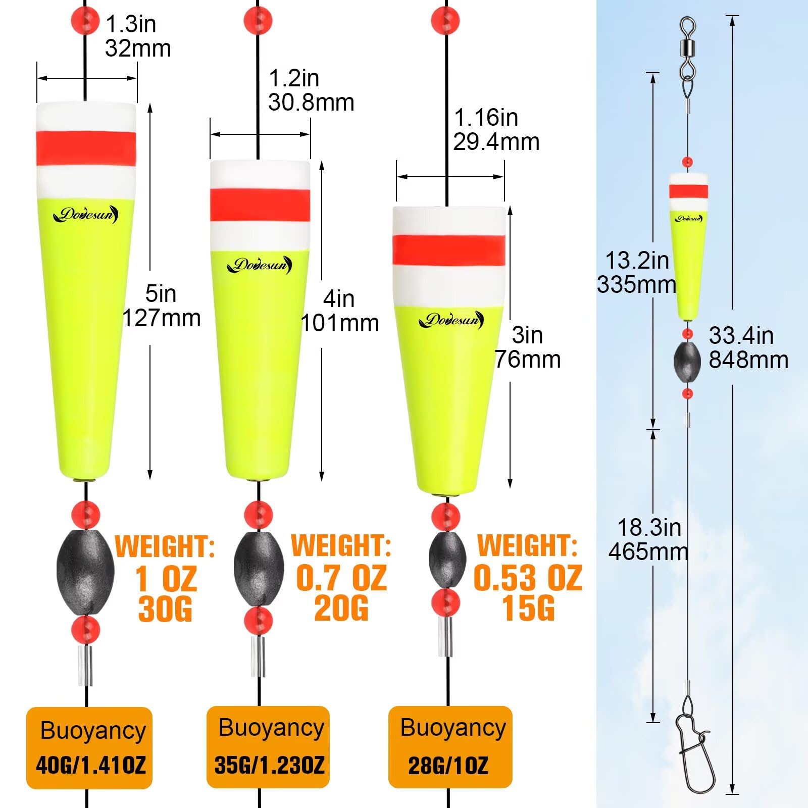 Snapklik.com : Popping Cork Weighted Fishing Bobbers Floats Fishing ...