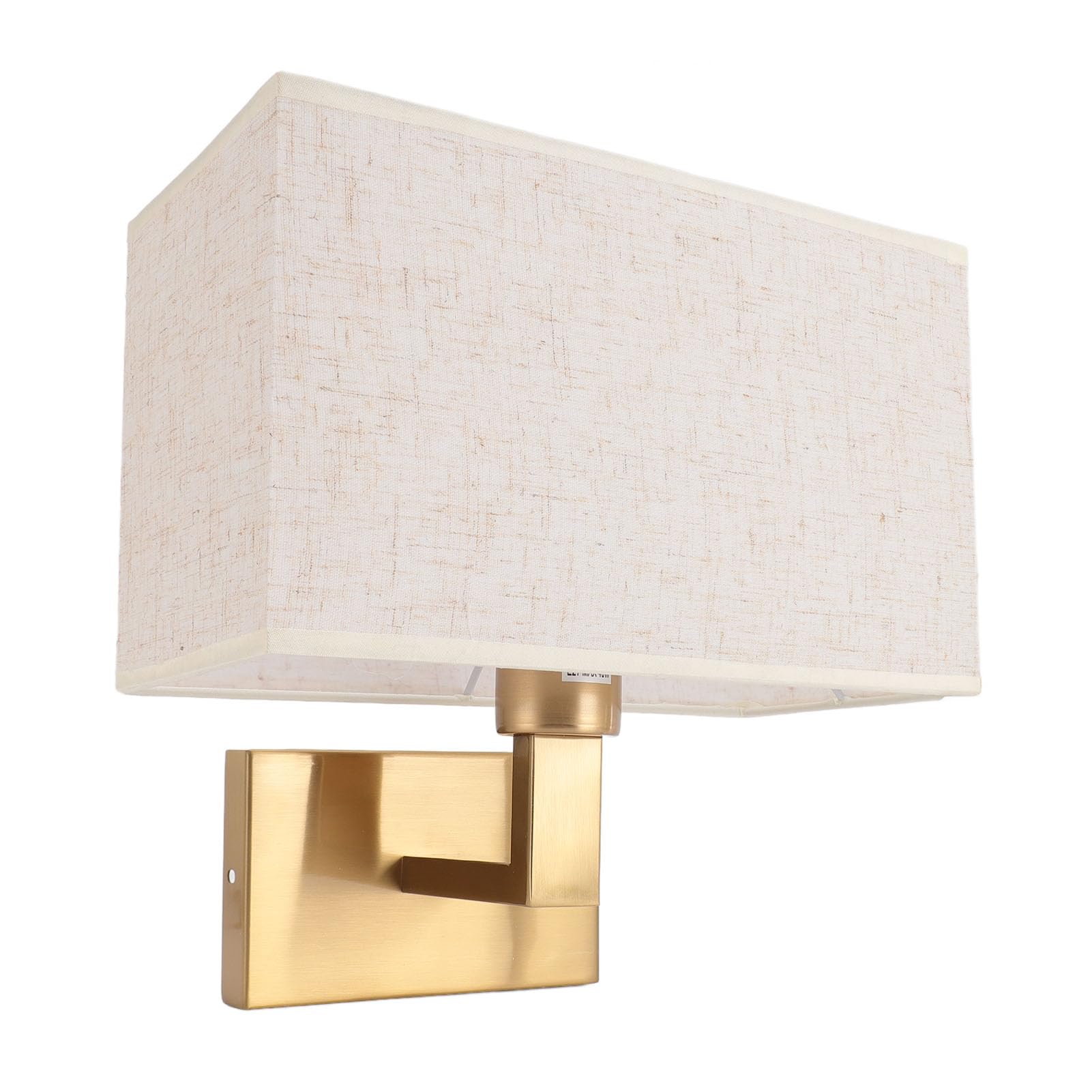 Jenngaoo Linen Wall Lamp with Brushed Nickel Finish - Vintage Modern Design for Bedroom, Living Room, Bathroom Indoor Lighting, Grey Fabric Shade Easy Installation Warm Atmosphere Night Light