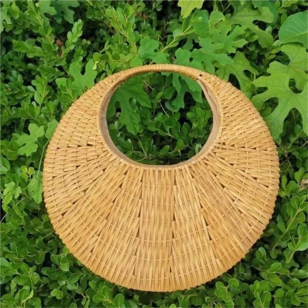 Sac de Plage d'été Sacs De Paille D'été Sac Tissé Décontracté pour Femme Sac De Plage D'été Rond La Date et Les Vacances