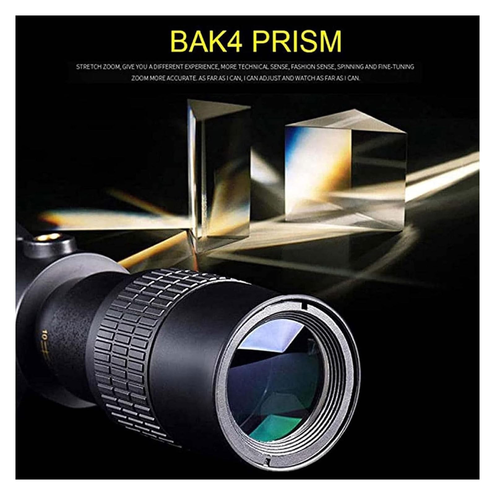 Telescopio monocular de Alta Potencia con Zoom HD 4K 10-300x40 mm, Impermeable, de Alta definición, con Soporte for teléfono Inteligente y trípode for observación de Aves y Senderismo