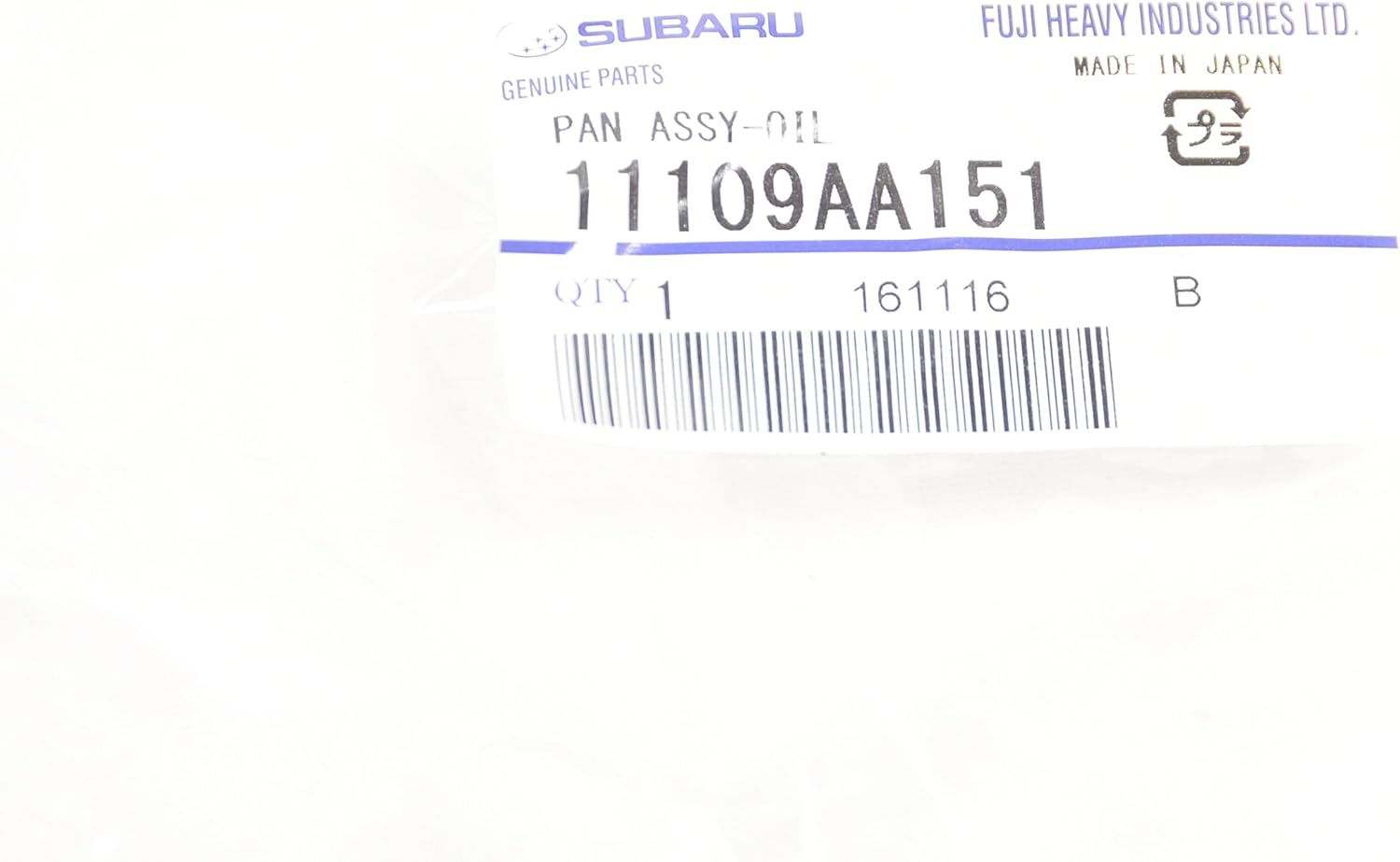 Subaru Oil Pan for 2006-2017 Forester Impreza WRX STi Legacy Outback - 11109AA151 - Genuine OEM