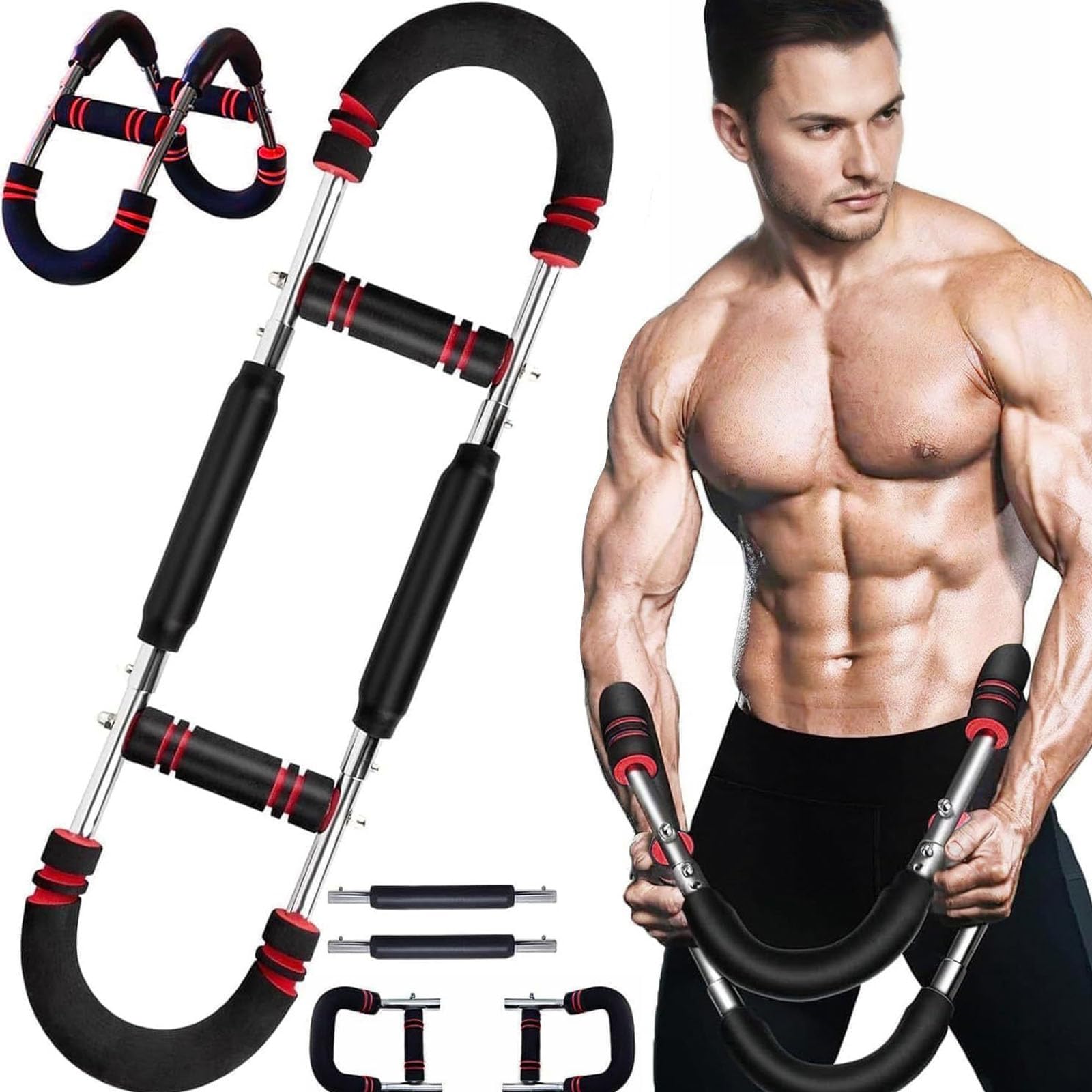 Barre de twister à puissance portable avec résistance réglable 30 à 50 kg
