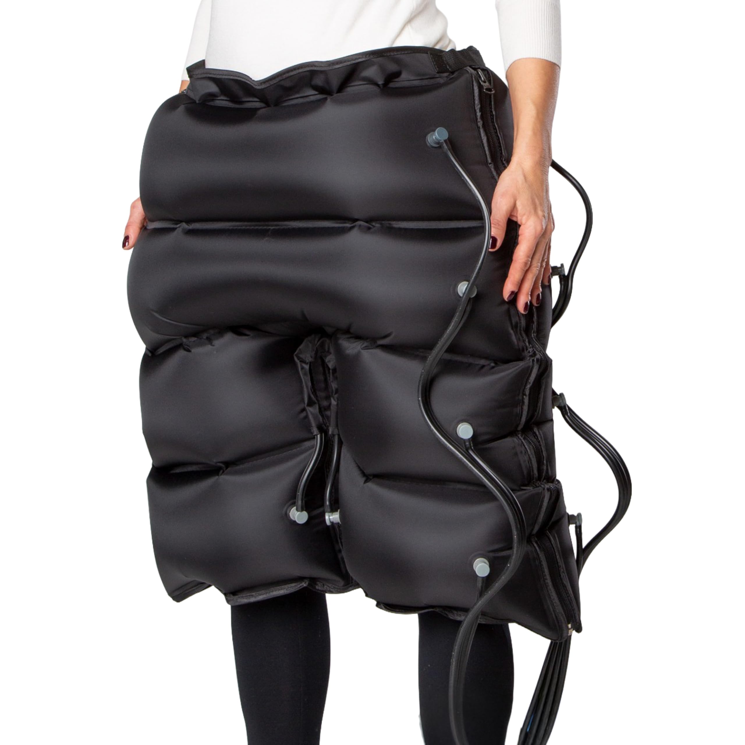 Dinamicamed® PRO 4.0 Pantalone per Glutei Pressoterapia Digitale Classic, 4 camere d’Aria, Pantalone Completo di Tubi
