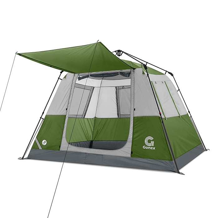 Buy Gonex 6/10 Person Tents for Camping with Porch, Instant Tent