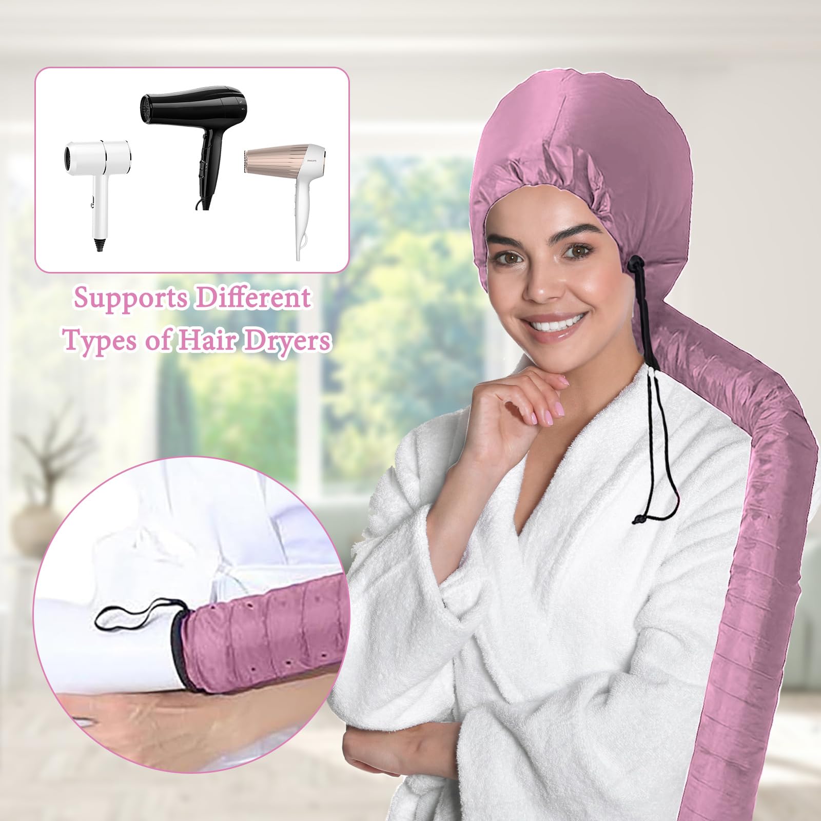 Cuffia Asciugacapelli Cappuccio Per Asciugare I Capelli Cappuccio Per Asciugacapelli Cappuccio Cuffia Plopping A Rete Per Asciugare I Capelli Ricci Diffusore Cappuccio Tuta
