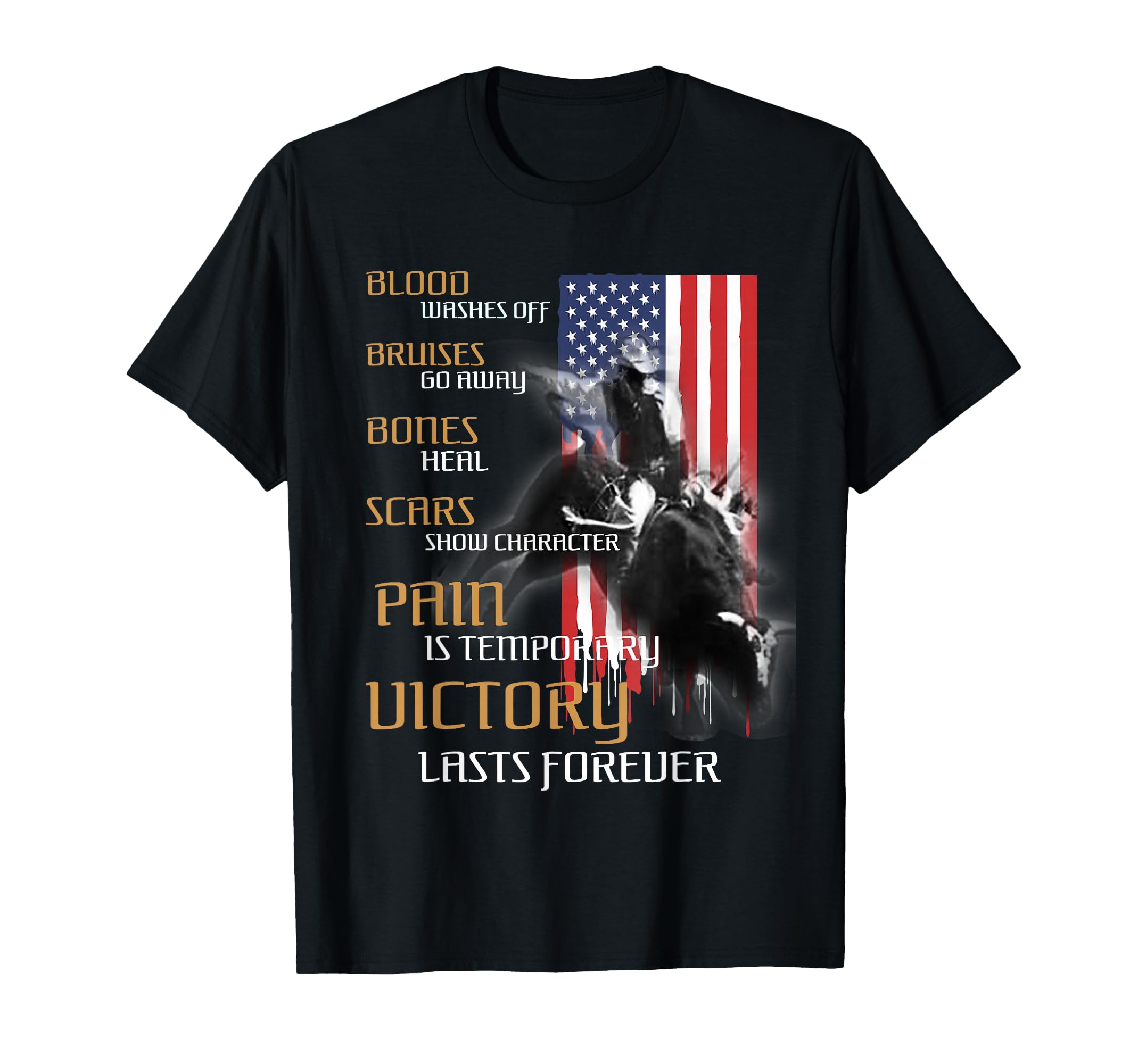 Texas Rider America Western Bull Riding for Men T-Shirt