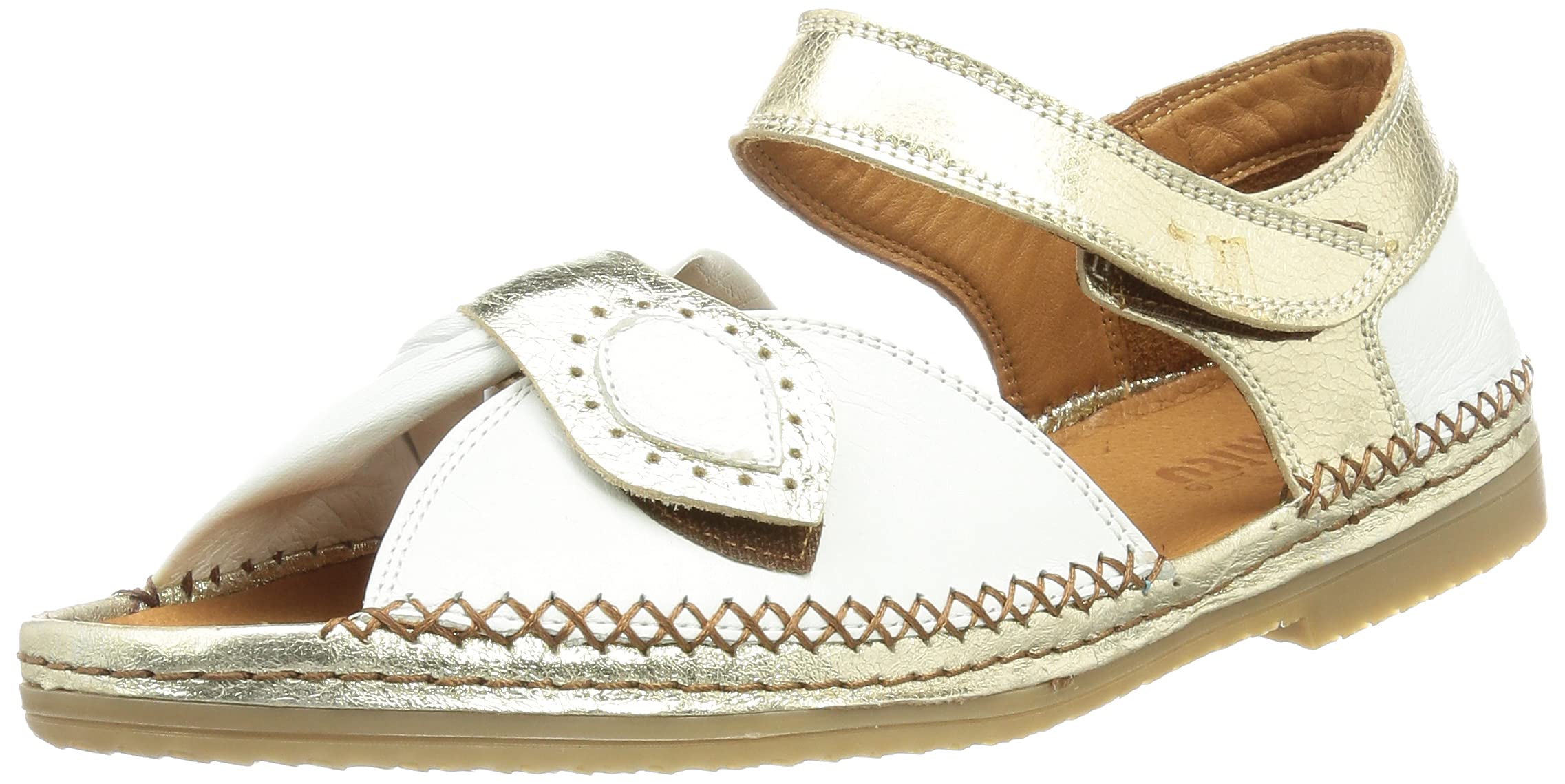 Manitu Women's 910009-03 Sandal, Weiß, 10 UK