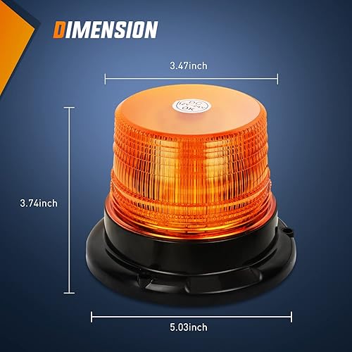 Miniatura 3 de Nilight Luz estroboscópica LED de 40 luces LED ámbar de advertencia de seguridad, 12 V-24 V con cable magnético y recto de 16 pies para carretilla