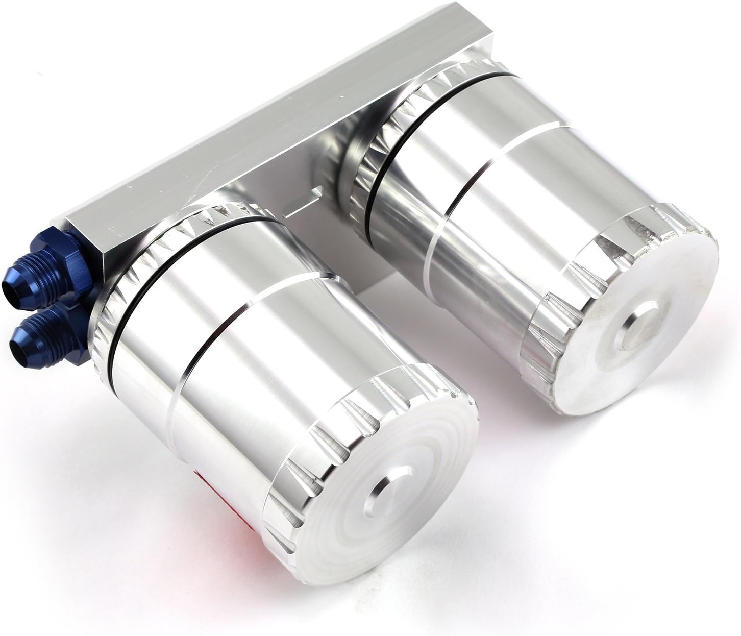 Speedmaster PCE298.1008 Billet Aluminum Dual Oil Filter Relocation Kit with Reusable Filters
